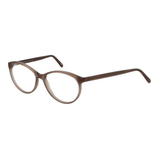 Andy Wolf Beige Unisex Glasses Frame with oval acetate full-rim design, size 54-14-140, includes branded case.