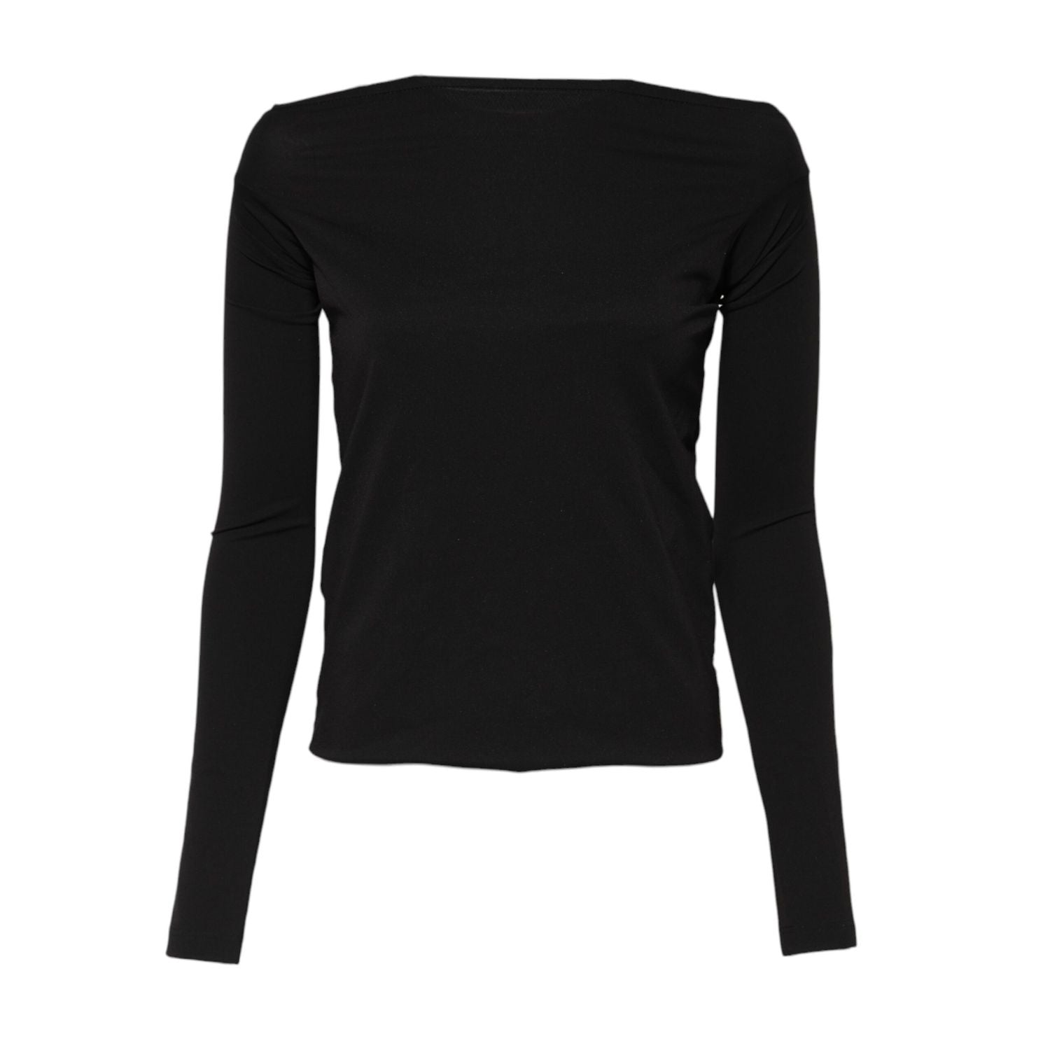 Dolce & Gabbana Black Wool Shrug Crew Neck Pullover Sweater