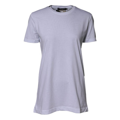 Dolce & Gabbana White Cotton Goodluck 2023 Crew NeckT-shirt