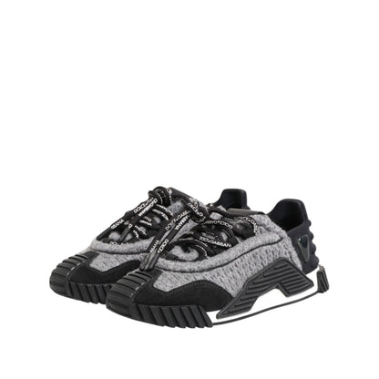 Dolce & Gabbana Black Gray NS1 Low Top Sneakers Shoes