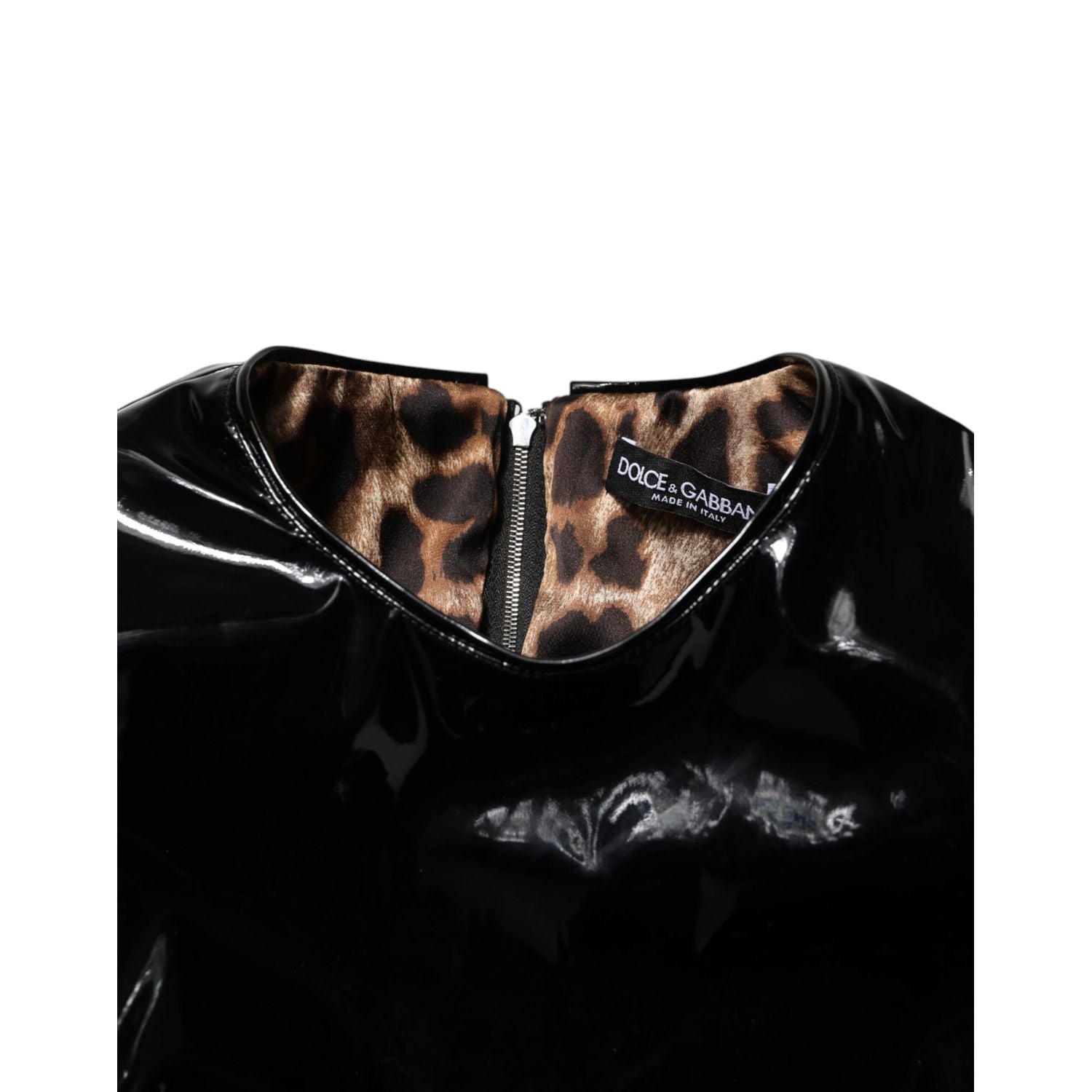 Dolce & Gabbana Black Bodycon Sheath Puff Sleeve Mini Dress