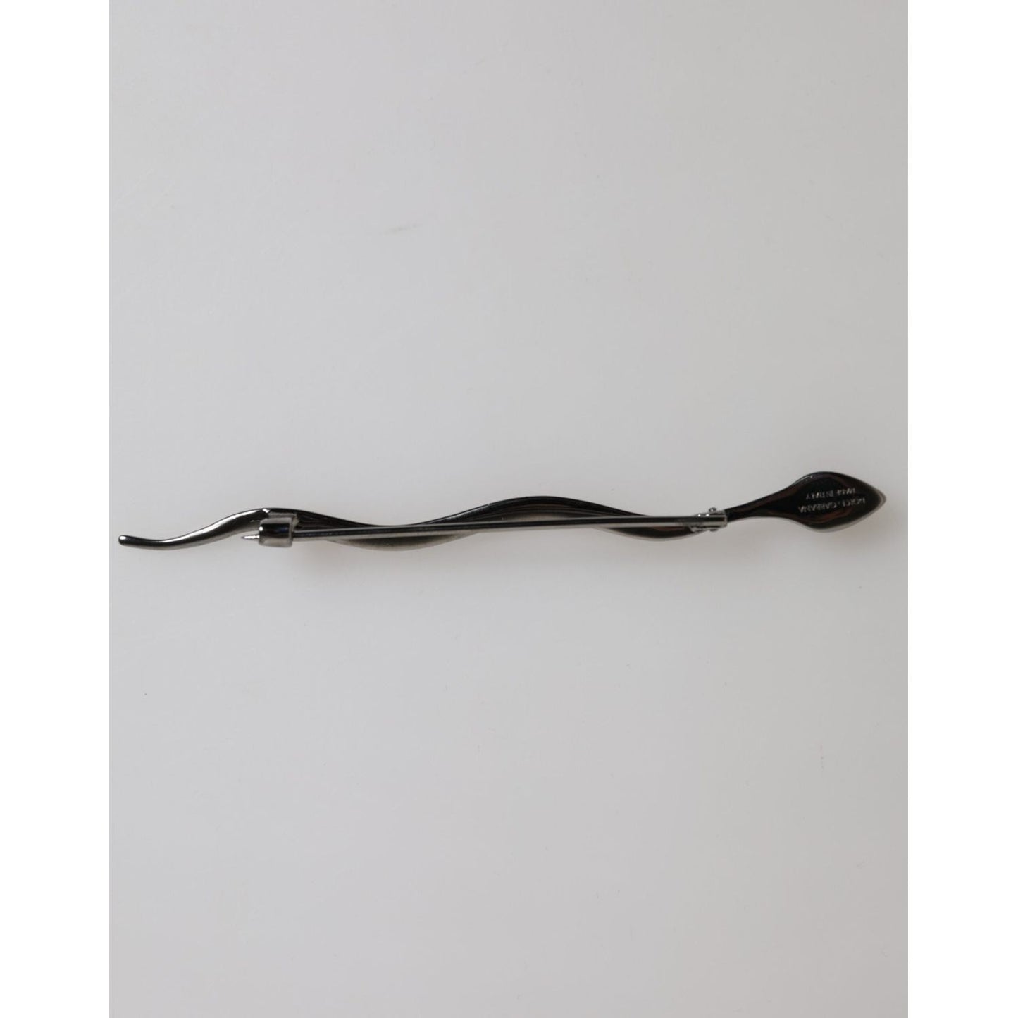 Dolce & Gabbana Black Brass Crystal Spilla Serpente Mens Brooch Pin