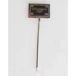 Dolce & Gabbana Silver Tone Logo Plaque Lapel Men Accessory Brooch Pin