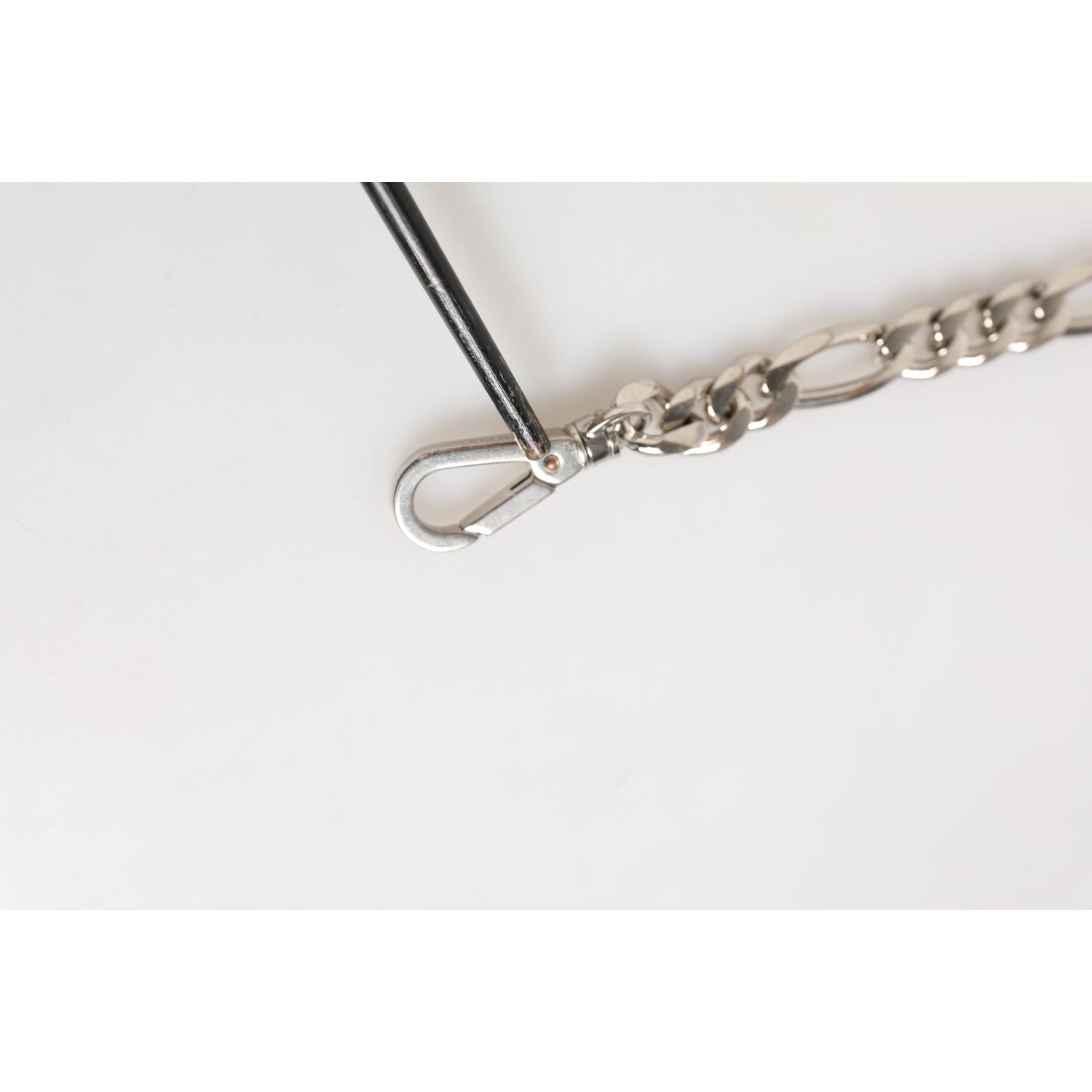 Dolce & Gabbana Silver Tone Brass Chain Lobster Clasp DG Logo Bracelet