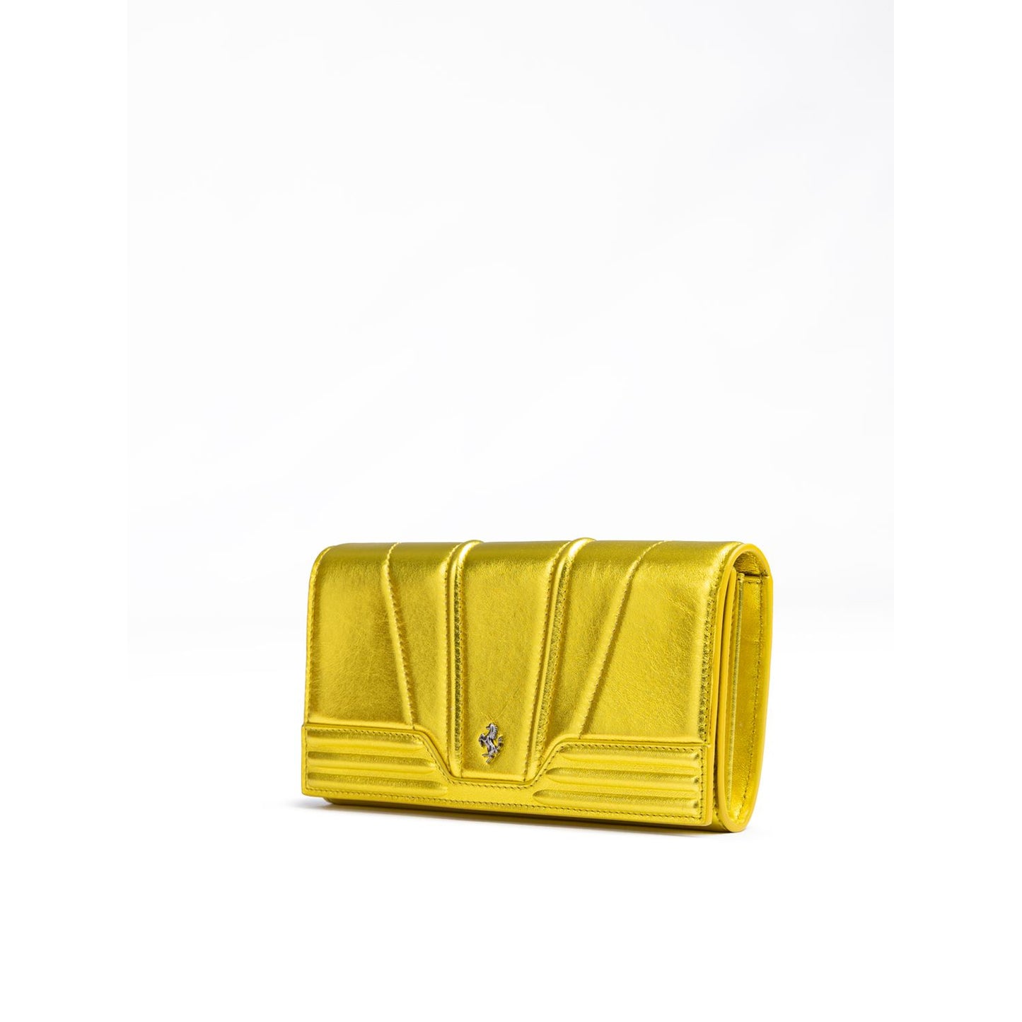 Ferrari Metal Yellow GT patent leather purse