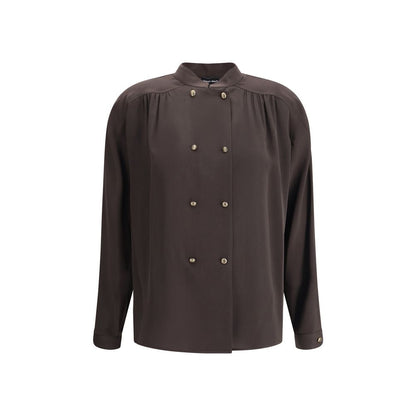 Giorgio Armani Brown Silk Shirt
