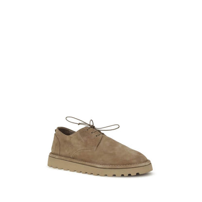 Marsell Beige Rubber Oxfords And Derbies with lugged sole and suede lace-up design for comfort and style.