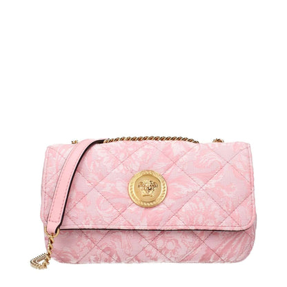 Versace Pink Fabric Shoulder Bag