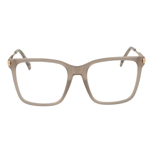 Polaroid Beige Unisex Glasses Frame full-rim with square polyamide design and demo lenses