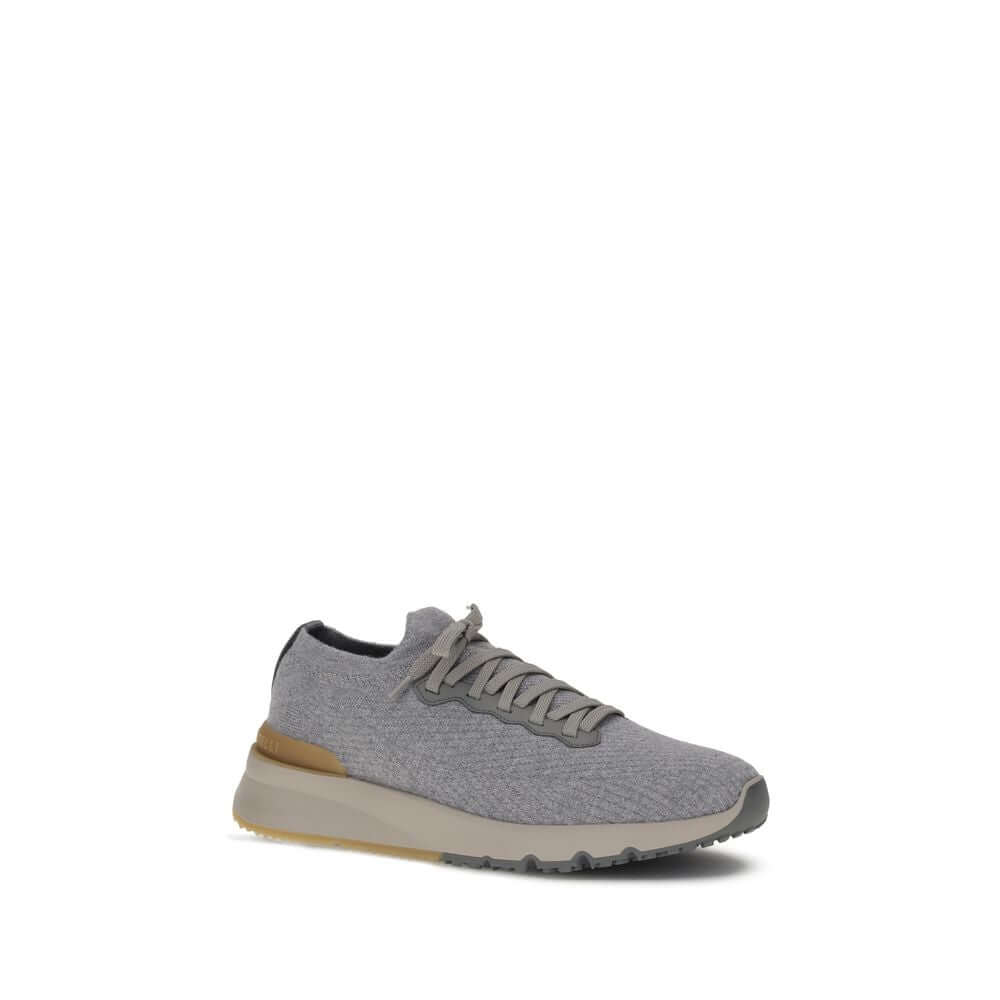 Brunello Cucinelli Gray Rubber Athletic Sneakers