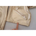 Dolce & Gabbana Metallic Gold Polyester StraightTrouser Pants PAN74390-48
