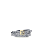 Fendi FF embroidered denim Belt FE-8C0648AV4QF199A-85 CM / 34 INCHES