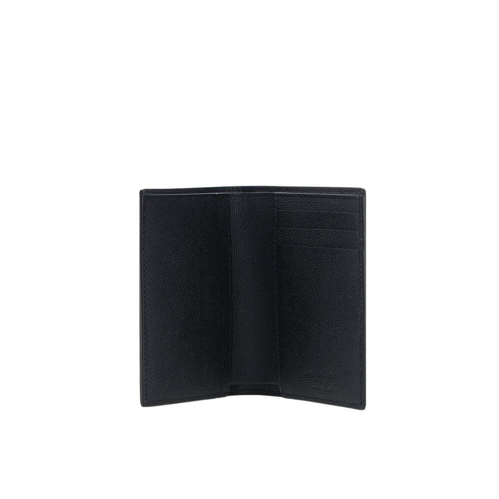 Saint Laurent Black Calf Leather Bos Taurus Wallet