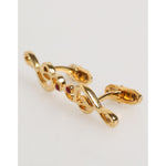Dolce & Gabbana Gold Musical Note Metal Brass Pin Men Accessory Cufflinks SMY10749