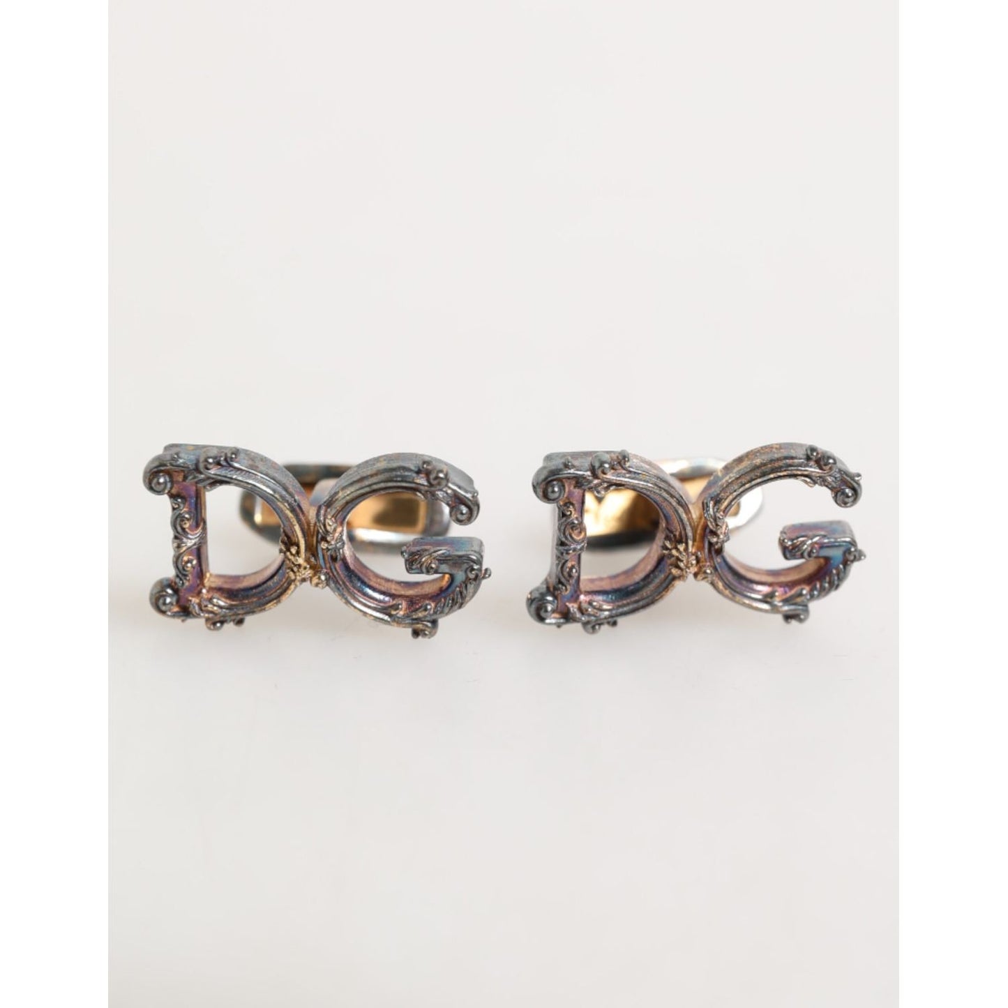 Dolce & Gabbana Gold Tone 925 Sterling Silver DG Logo Accessory Cufflink