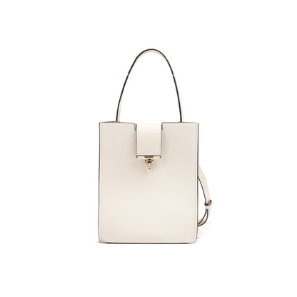 Giada White Leather Shoulder Bag