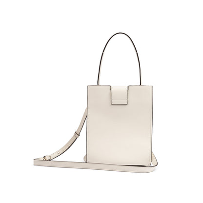Giada White Leather Shoulder Bag