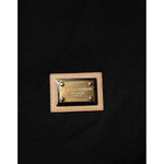 Dolce & Gabbana Black Cotton Leopard Collar Polo T-shirt