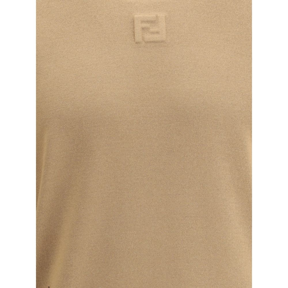 Fendi Beige Fleece Wool Sweatshirt