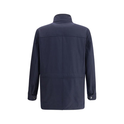 Brioni Blue Cashmere Coat