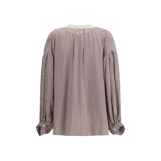 Kristina Ti Striped Shirt with wide sleeves KR-KCA0614TI0288RO4-IT38 | S