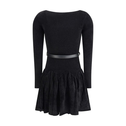 Self-Portrait Black Viscose Casual Dress