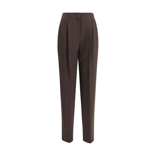 Giorgio Armani Brown Fleece Wool Casual Pants