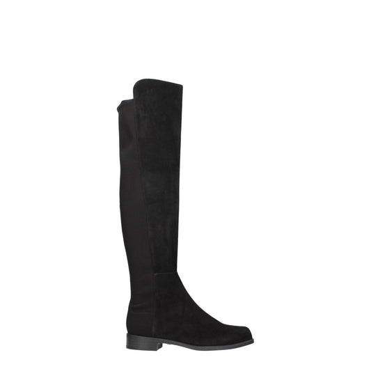 Stuart Weitzman Black Leather Over The Knee