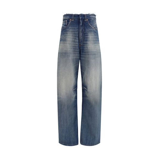 MM6 Blue Cotton Relaxed Fit Jeans