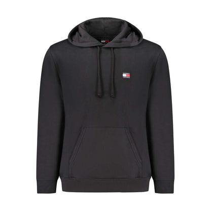 Tommy Hilfiger Black Cotton Men Sweater with hood and logo