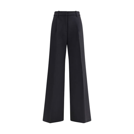 True Royal Black Wool Casual Pants