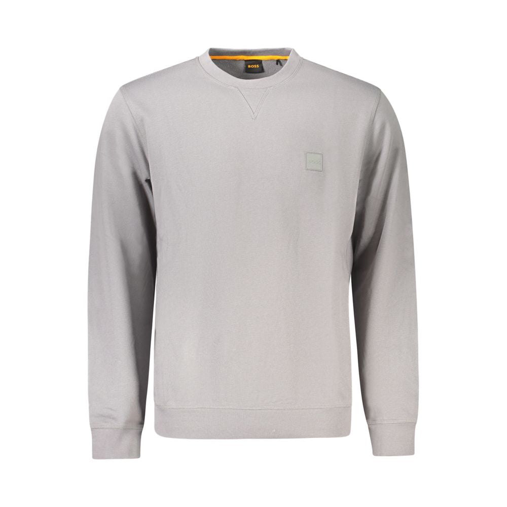Hugo Boss Gray Cotton Sweatshirt