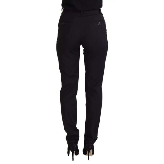 Dolce & Gabbana Black High Waist Skinny Trouser STAFF Pants