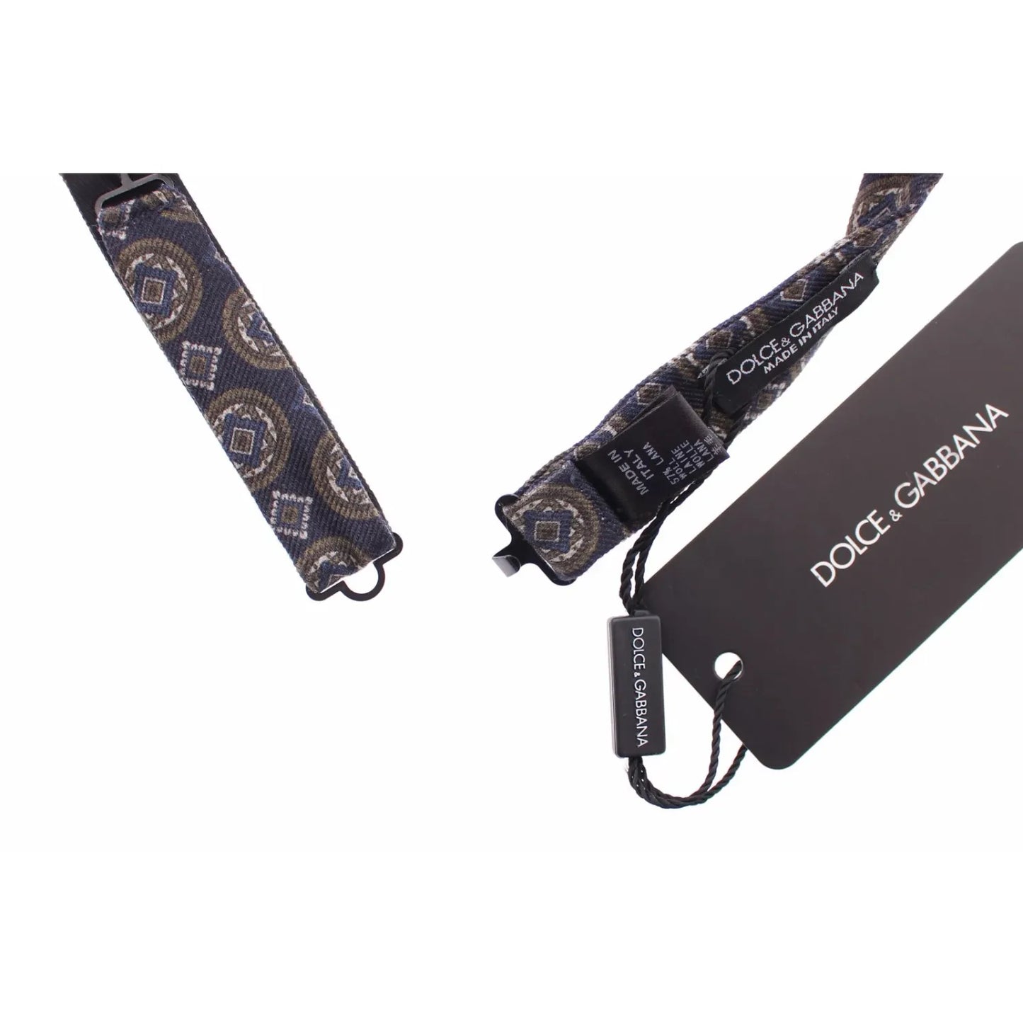 Dolce & Gabbana Blue Silk Baroque Fantasi Tied Bow Tie Papillon