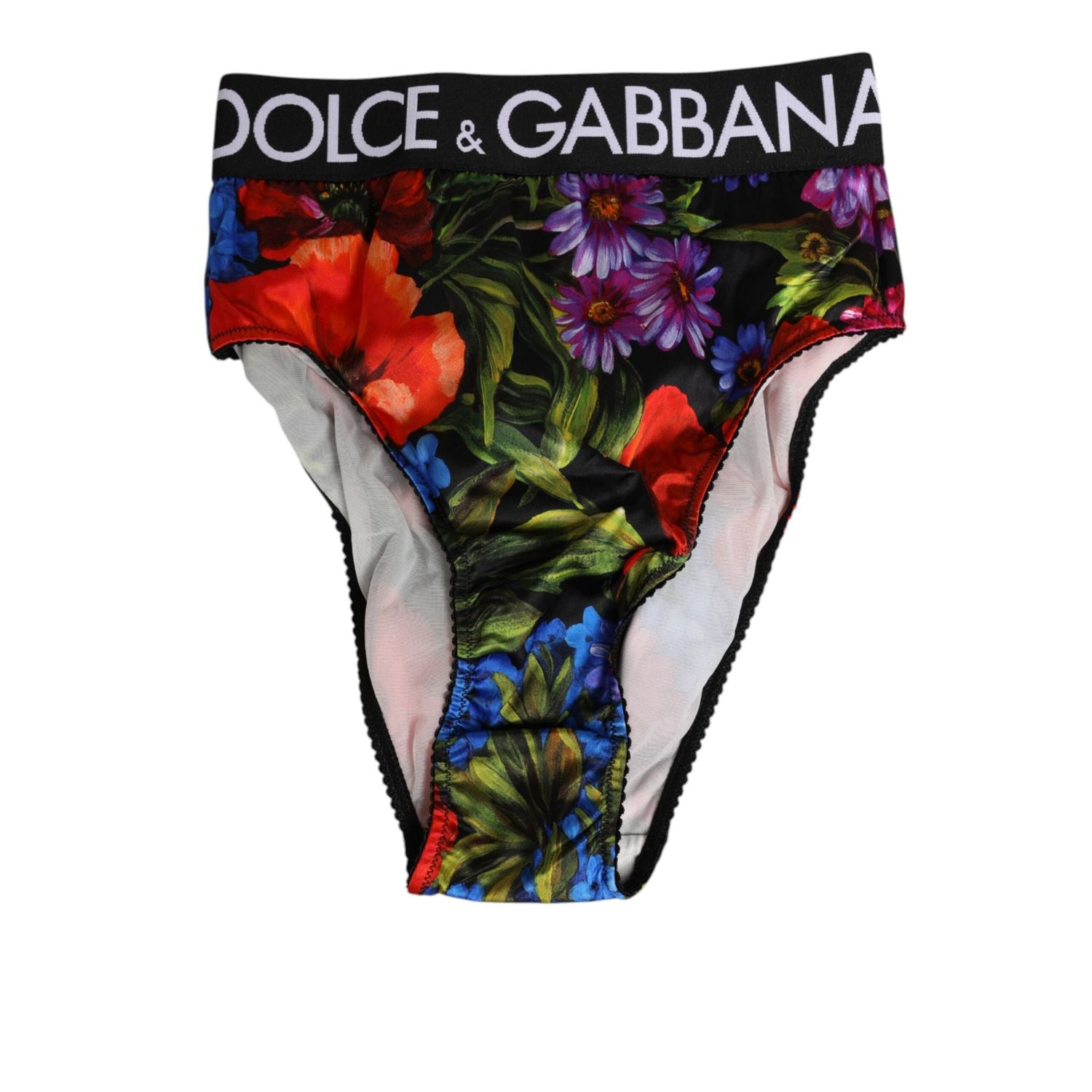 Dolce & Gabbana Multicolor Floral Print High Waist Panty Underwear