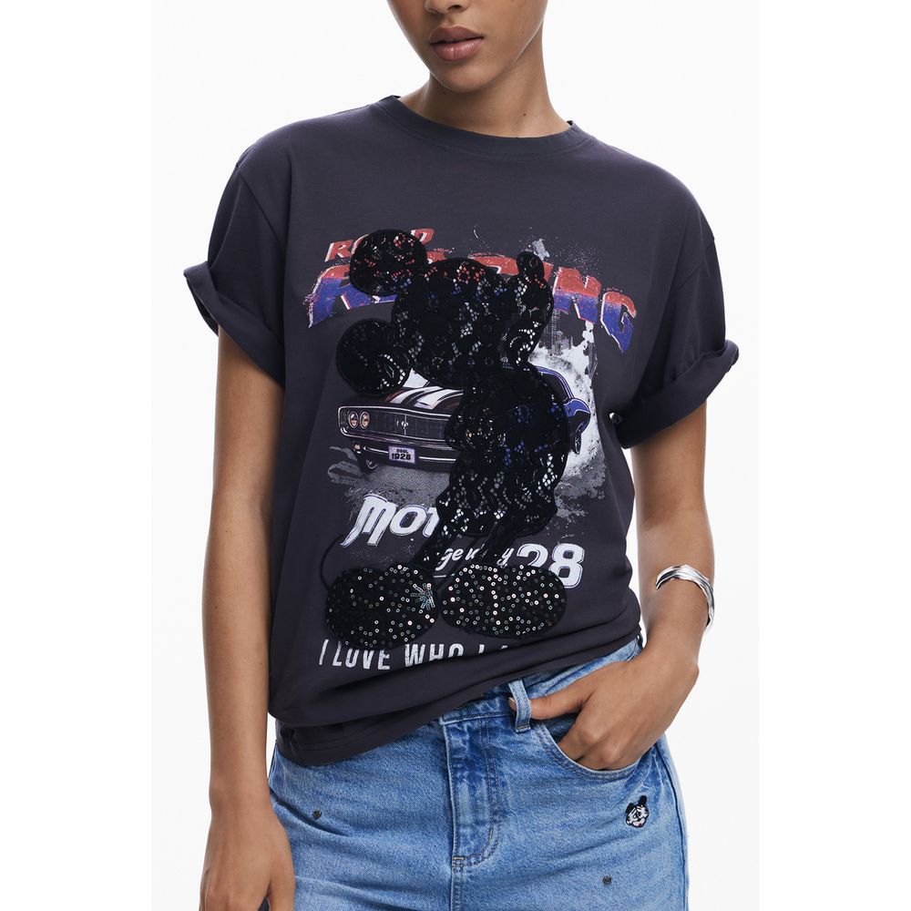 Desigual Black Cotton T-Shirt