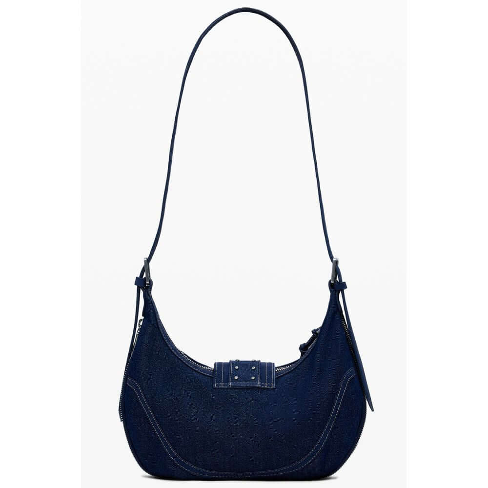 Desigual Blue Cotton Women Handbag with adjustable strap, perfect for stylish and functional use, featuring internal pocket for essentials.