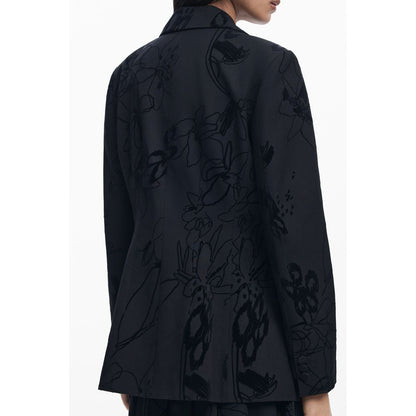 Desigual Black Polyester Jackets & Coat