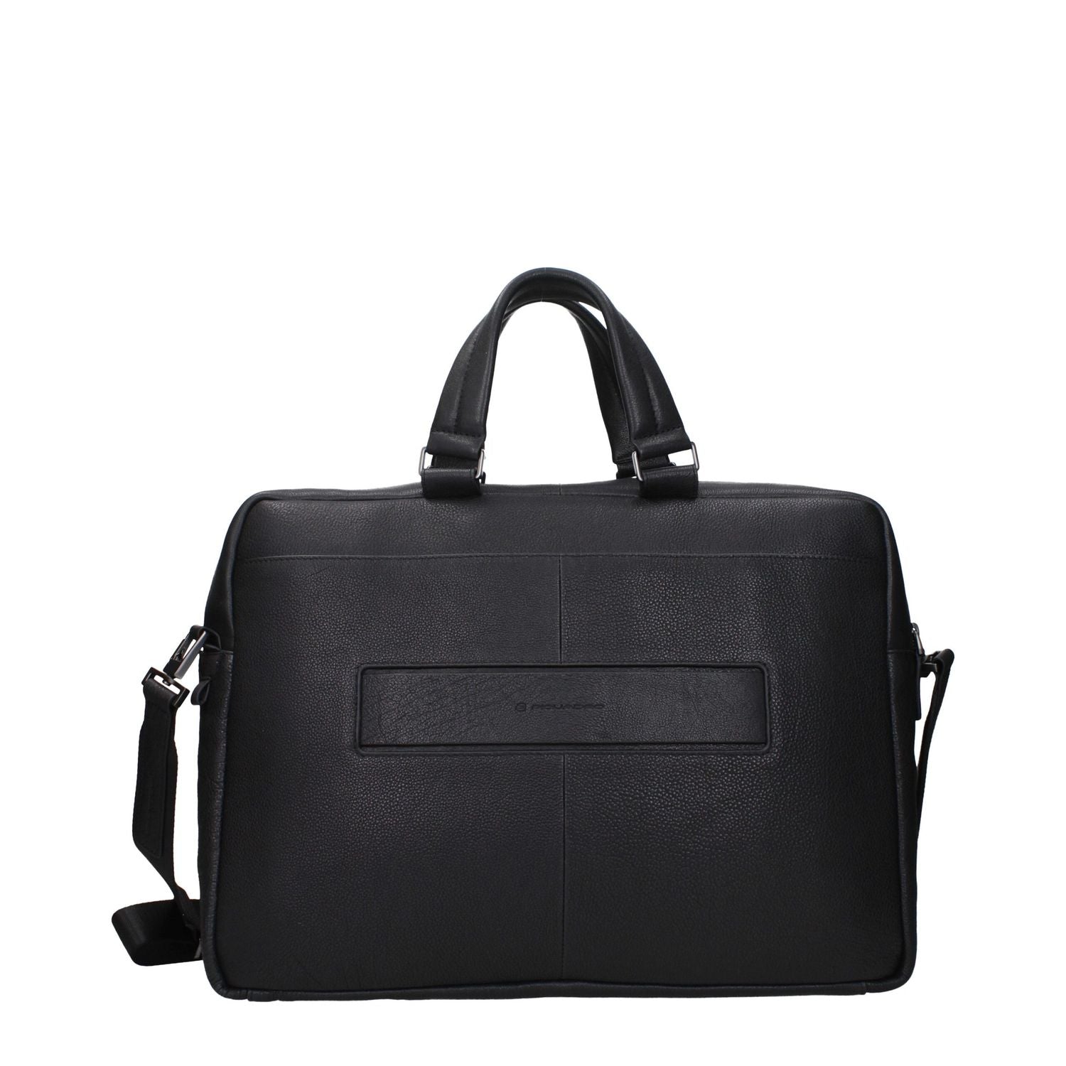 Piquadro Black Leather Business And Laptop Bag