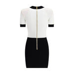 Balmain Braided pattern midi Dress
