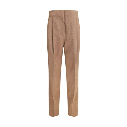 Fabiana Filippi Beige Fleece Wool Dress Pants