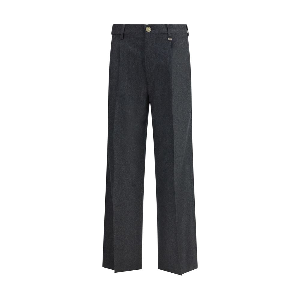 Vivienne Westwood Gray Fleece Wool Casual Pants