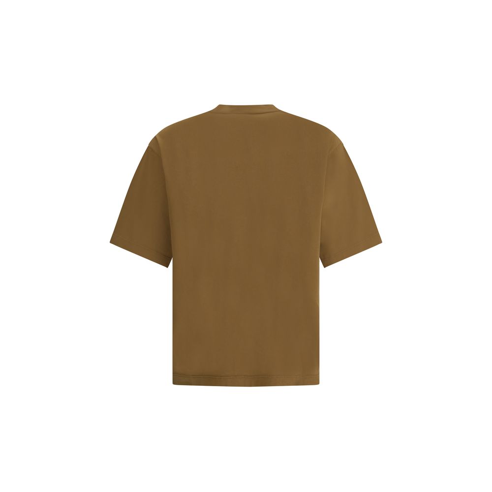 Back view of Dsquared² Brown Cotton Sportswear T-Shirt featuring soft material and classic design.