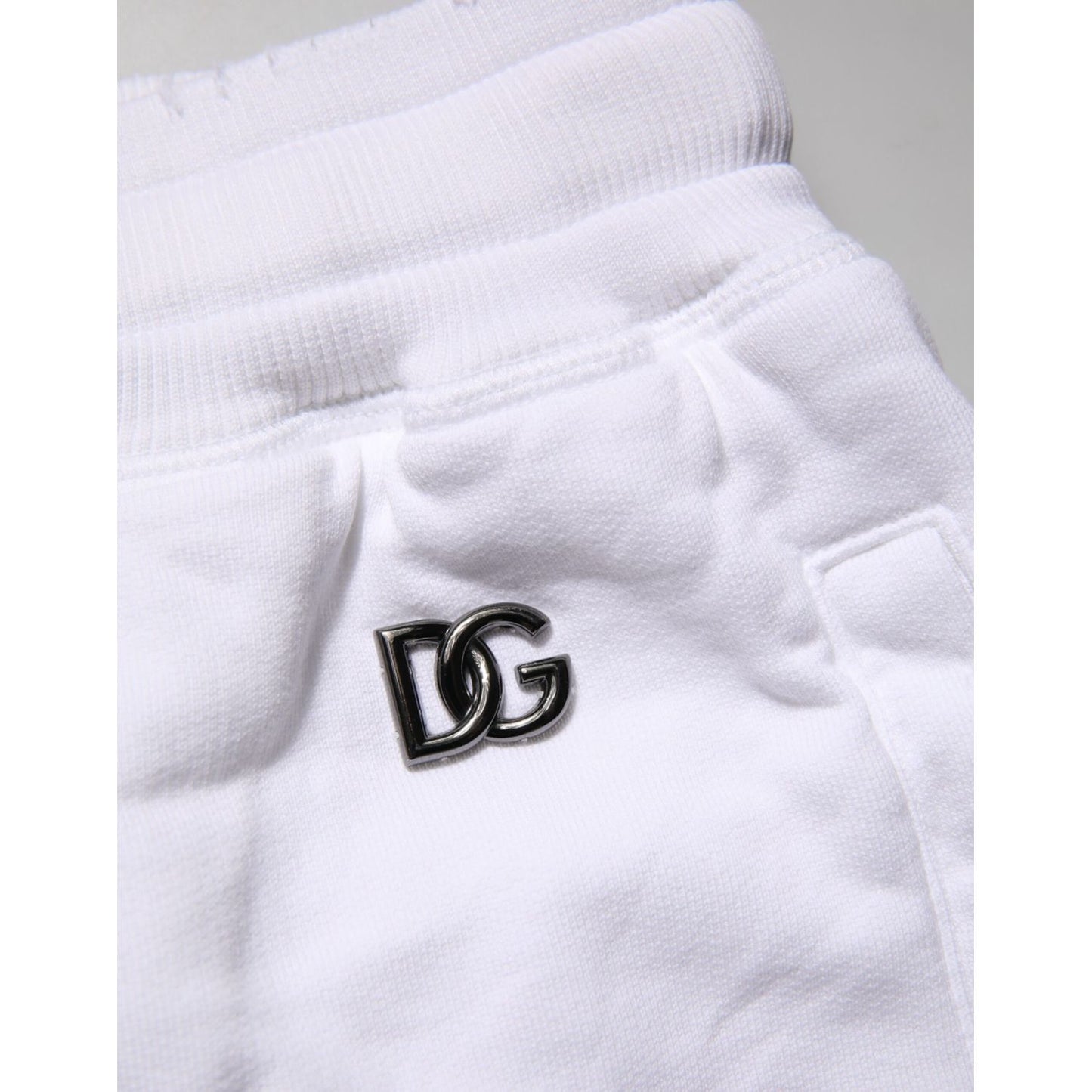 Dolce & Gabbana White Ripped Mid Waist Casual Bermuda Short