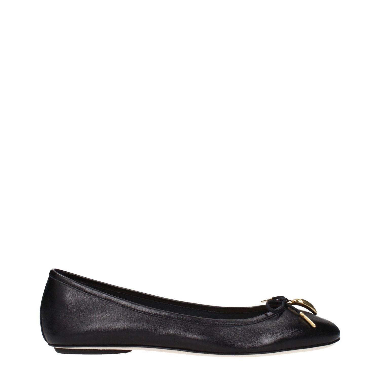 Chloé Black Leather Ballet Flats