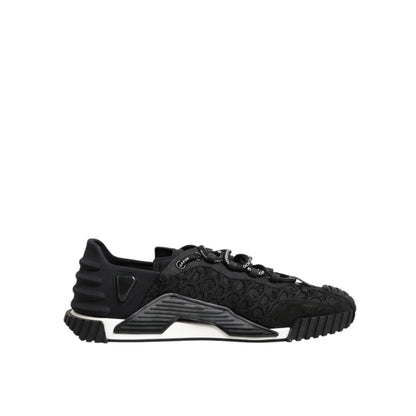 Dolce & Gabbana Black Logo Lace Low Top NS1 Sneaker Shoes