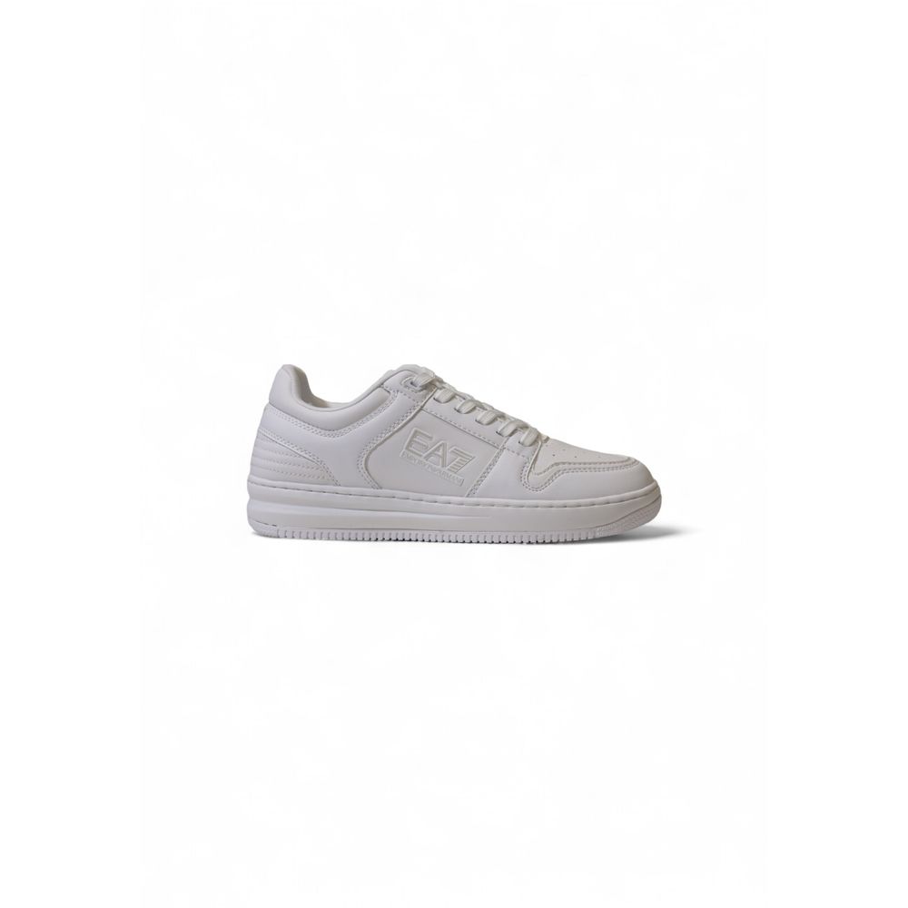 EA7 Emporio Armani White Polyester Athletic Sneakers