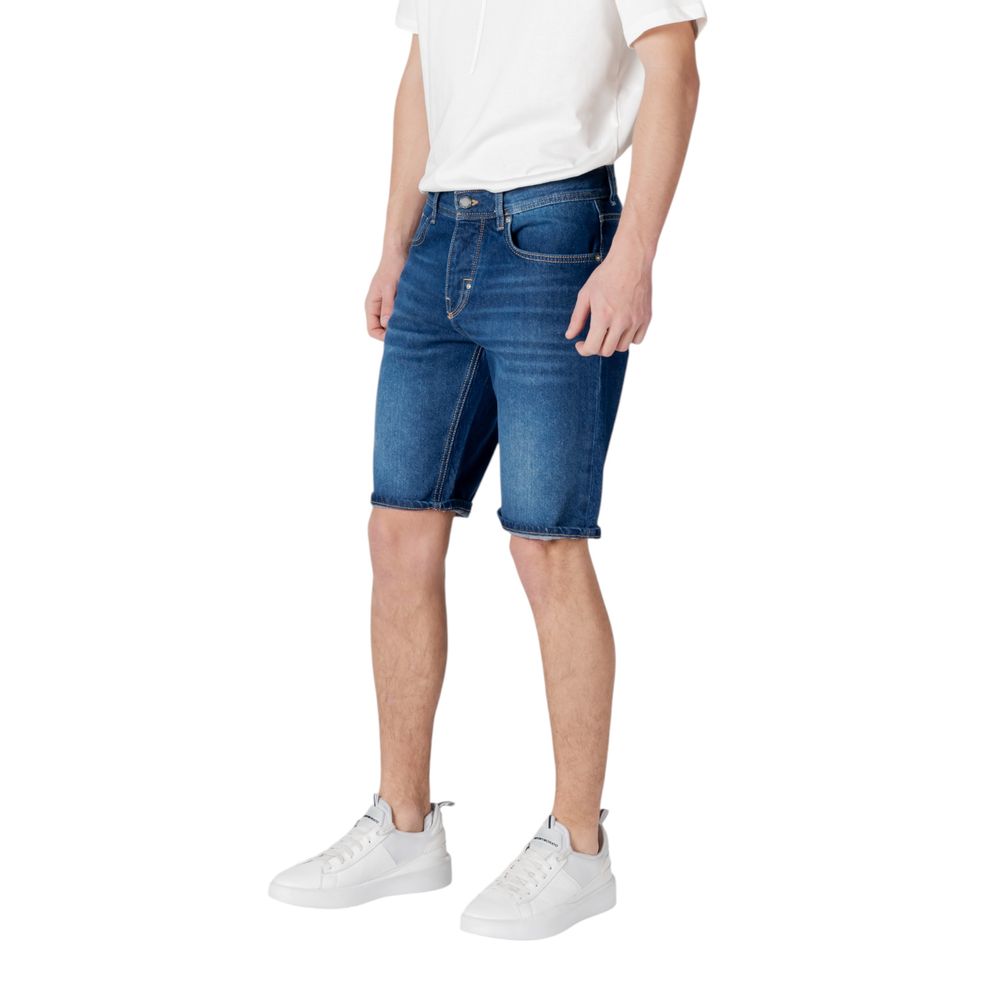 Antony Morato Blue Cotton Bermuda Shorts