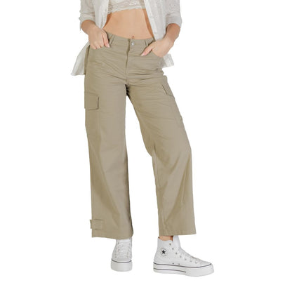 Only Beige Cotton Cargo Pants
