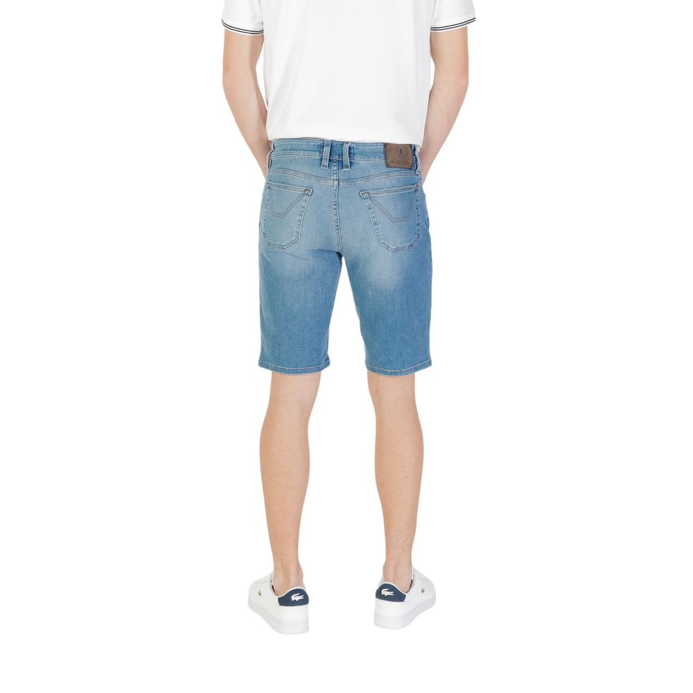 Jeckerson Light Blue Cotton Bermuda Shorts